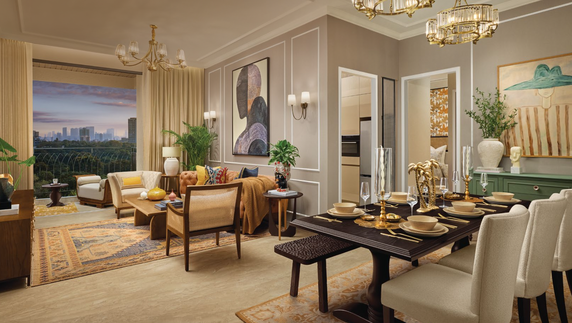 Hiranandani Maitri Park 12 Ft Ceiling Grand Living Room