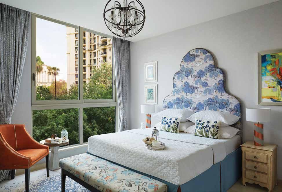 Hiranandani Maitri Park master bedroom with premium Italian marble flooring