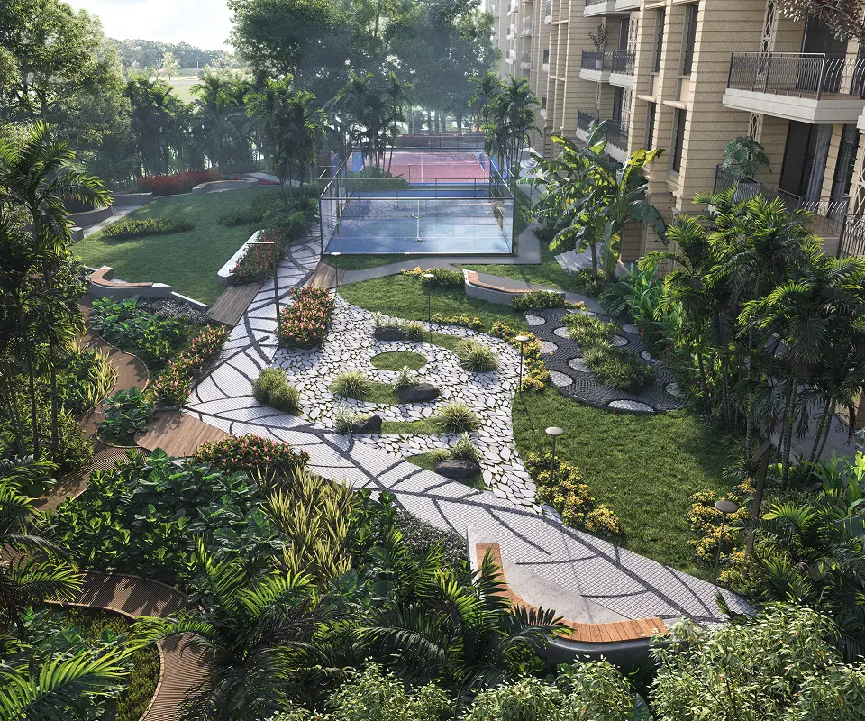 Hiranandani Maitri Park 3 acre Miyawaki forest zone with lush green canopy